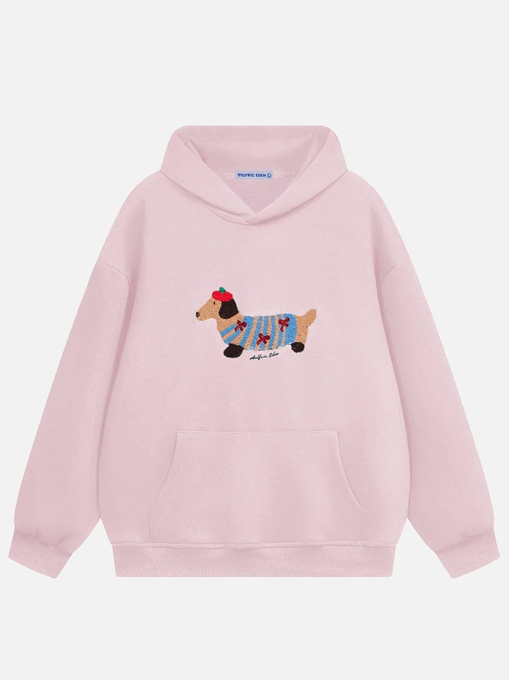 •Aelfric Eden• cartoon Dachshund pink sweatshirt